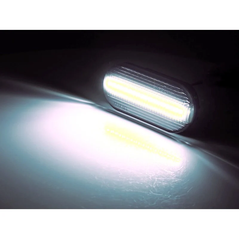 Kit Freccia Laterale a Led Side Marker Lente Trasparente Luce Bianco Per  VW Golf 3 4 Passat Polo Sharan Seat Ibiza Skoda Octavia Ford C-Max Fiesta Focus - Image 3