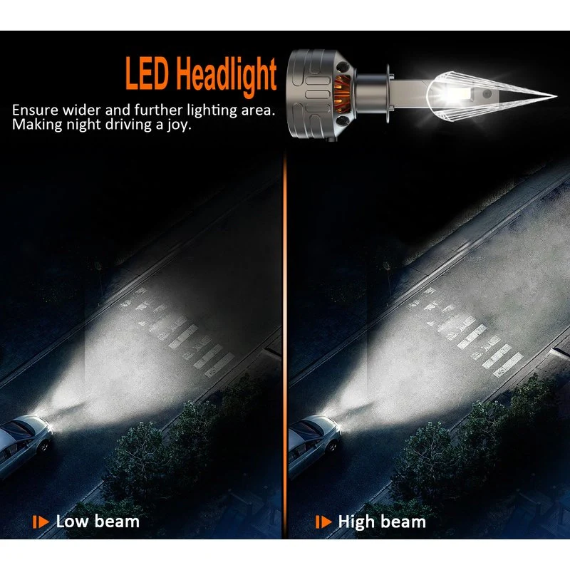Kit Full Led Premium H1 80W 12V 24V 6000K 18000 Lumen 100% Canbus Piu Luminoso - Image 4