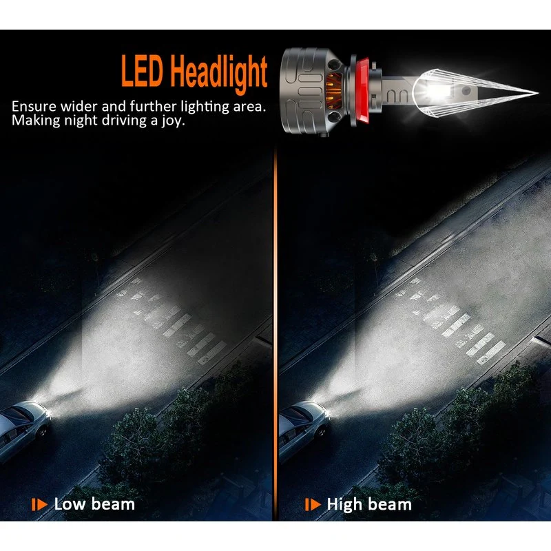 Kit Full Led Premium H8 H11 80W 12V 24V 6000K 18000 Lumen 100% Canbus Piu Luminoso - Image 4