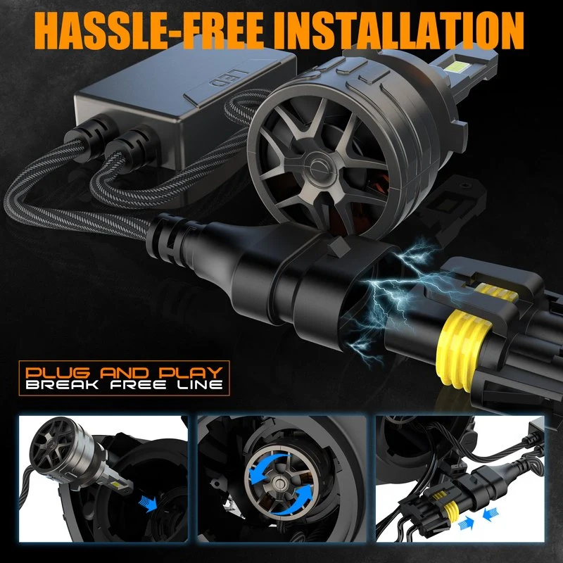 Kit Full Led Premium HB3 9005 HB4 9006 12V 24V 6000K 18000 Lumen 100% Canbus Piu Luminoso - Image 5