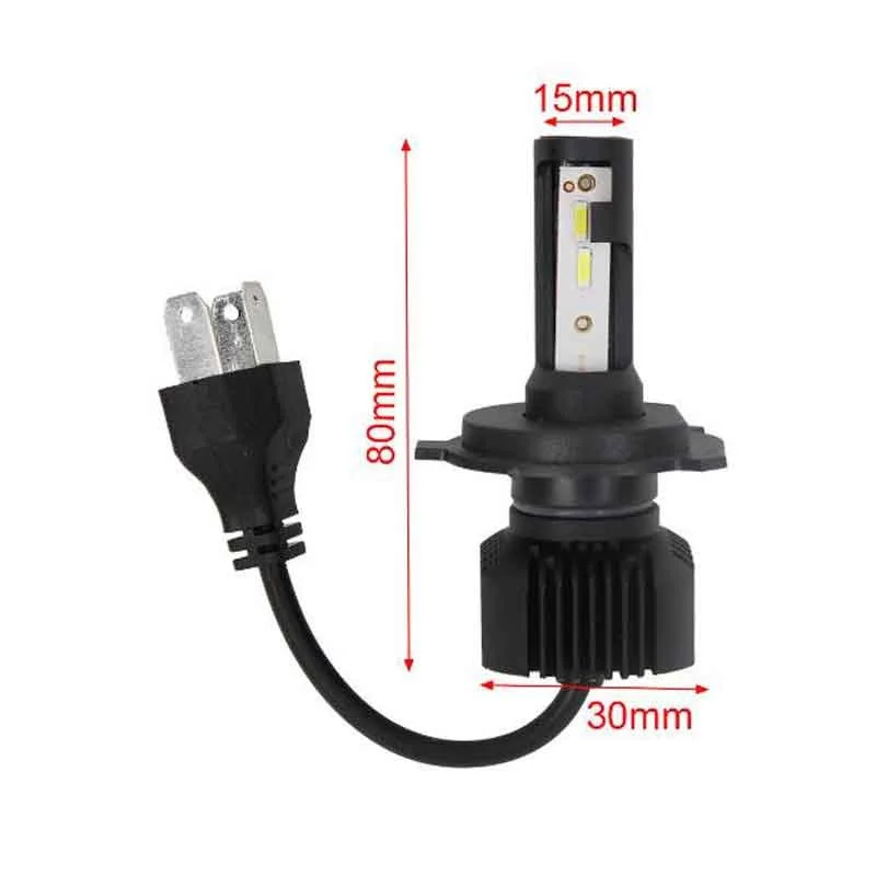 Kit Lampade Led H4 20W 2500LM per Auto e Camion 12V e 24V Compatto - Image 2