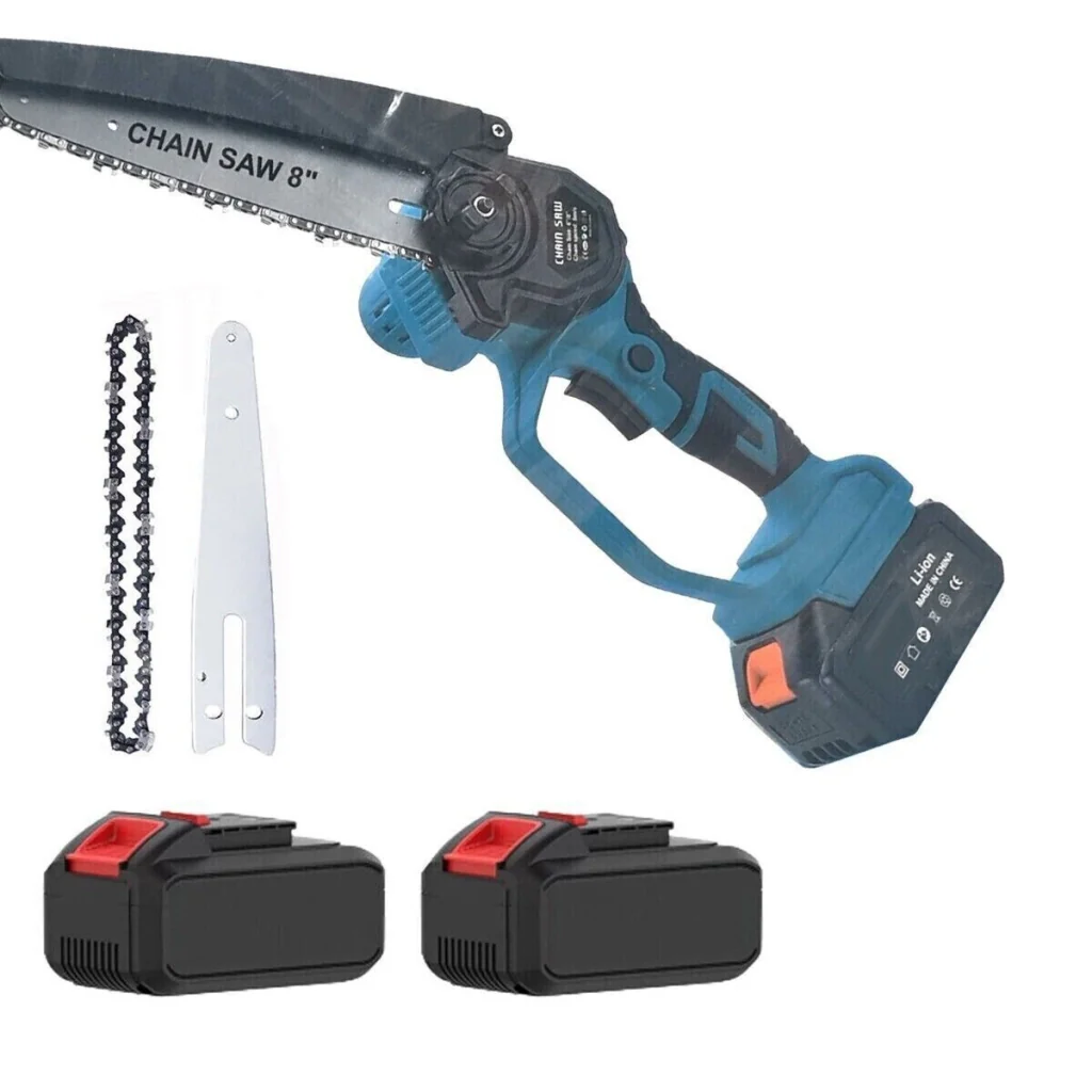 KIT POTATURA MINI MOTOSEGA 6" FORBICE CESOIA A BATTERIA 48V CON ASTA TELESCOPICA - Image 5
