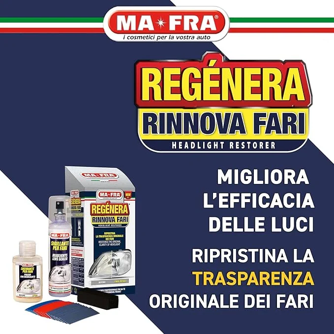 KIT RINNOVA FANALI 'REGENERA FARI' confezione da 19 pezzi  - MA-FRA - Image 2