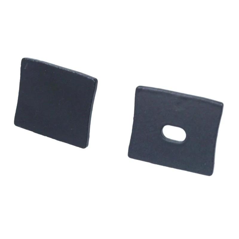 Kit Terminali Tapi di Chiusura In Metallo Con e Senza Foro Colore Nero Per Profilato Alluminio Alto BAZ1715 - Image 2