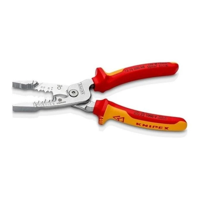 Knipex 13 76 200 ME pinza spellacavi Rosso, Acciaio inox, Giallo - Image 2