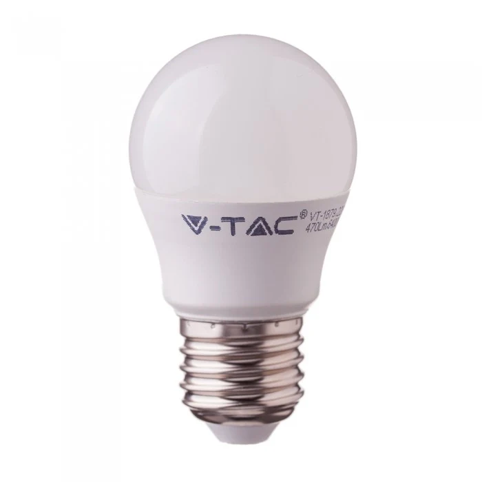 Lampada A Led E27 G45 7W Bianco Freddo 6400K Forma Sfera Bulbo Palla Con Smd Samsung SKU-868