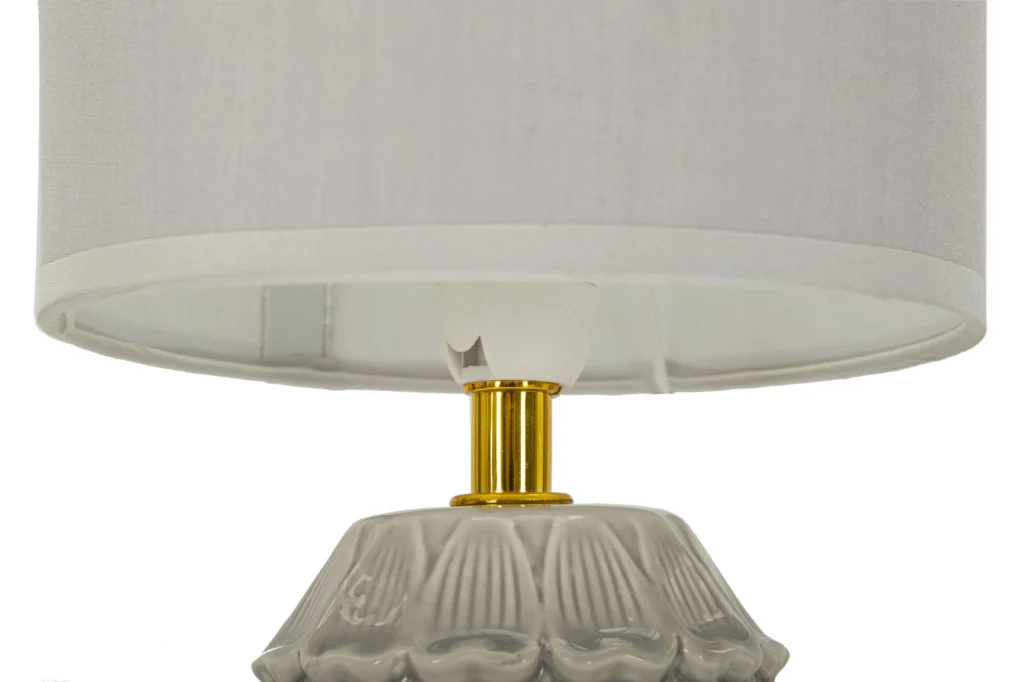 LAMPADA DA COMODINO PIGNY GRIGIA CM Ø 15X30,5 - Image 3