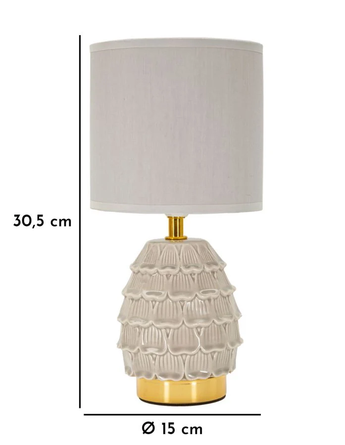 LAMPADA DA COMODINO PIGNY GRIGIA CM Ø 15X30,5 - Image 6