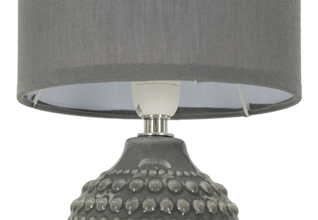 LAMPADA DA COMODINO POINTS GRIGIA CM Ø 15X30,5 - Image 3