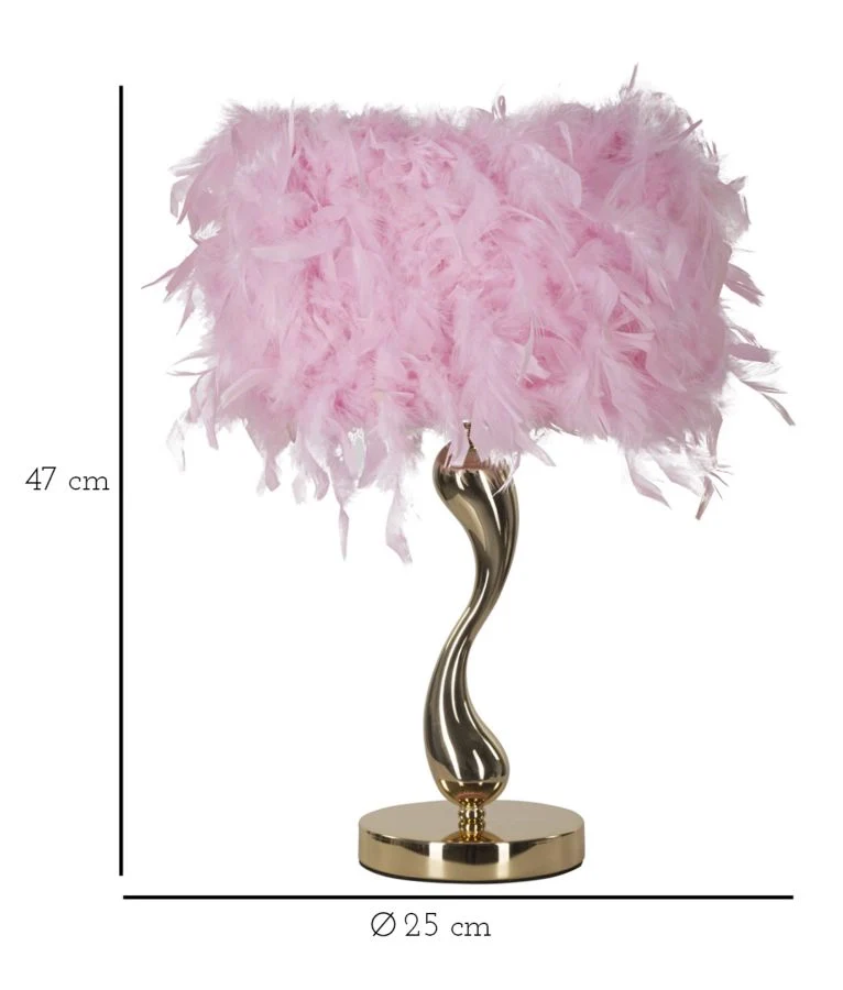 LAMPADA DA TAVOLO CART ROSA CM Ø 25X47 - Image 6