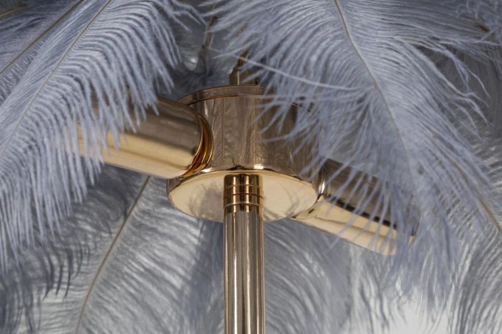 LAMPADA DA TAVOLO PALM GRIGIA CM Ø 55X60 - Image 4