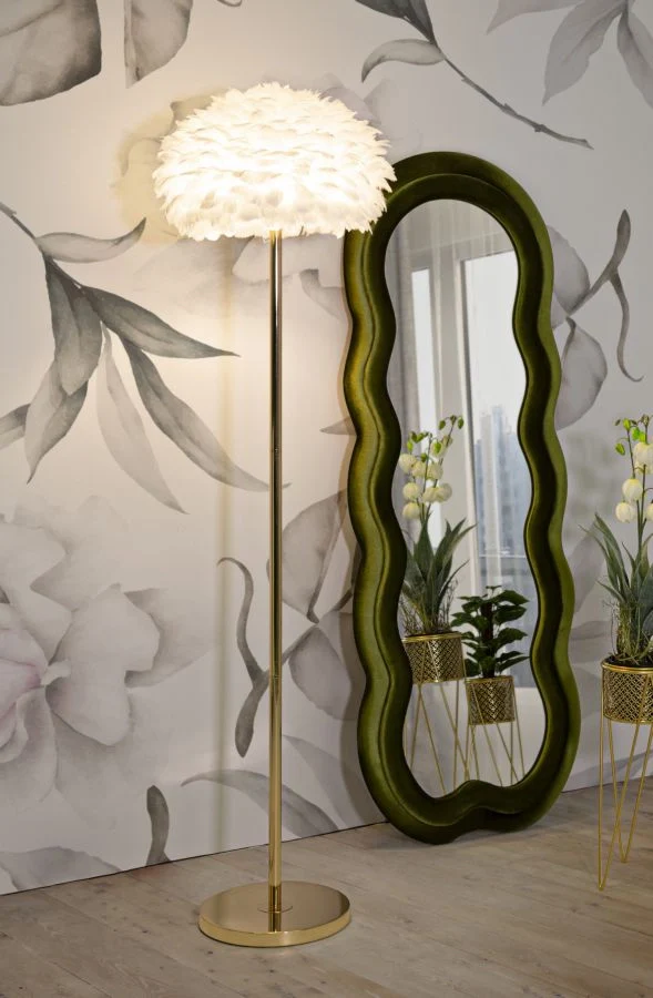 LAMPADA DA TERRA FEATHERS SLIM BIANCA CM Ø 43X170 - Image 5