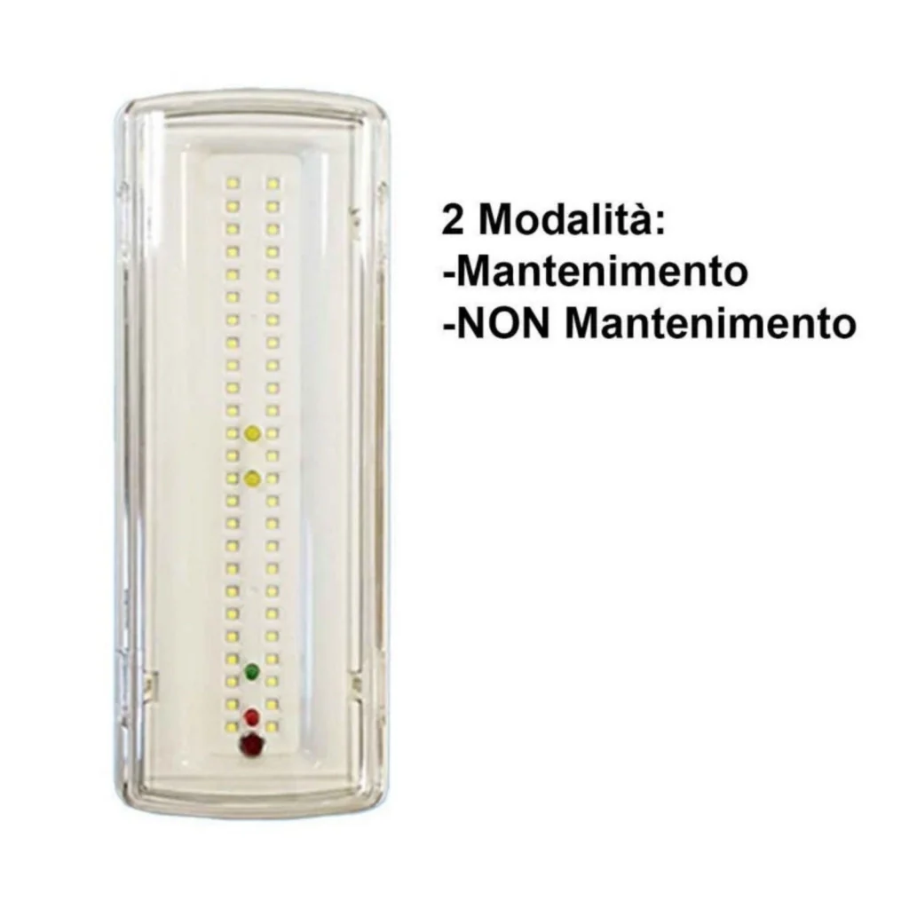Lampada di Emergenza a LED 3.5W 400lm Luce Fredda 6500K Autonomia 3 Ore Batteria Ricaricabile al Litio Modalità Maintained e Non-Maintained,Montaggio da Parete o Soffitto Come Plafone - Image 3