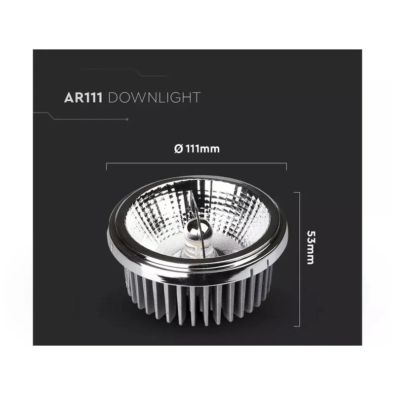 Lampada Faretto Led AR111 20W AC 220V Freddo 6500K Doppio Riflettori Intercambiabile 20 40 Gradi SKU-212794 - Image 3
