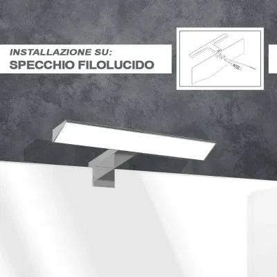 Lampada LED 30 cm triangolare con luce fredda e doppia installazione - Image 10