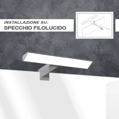 Lampada LED 30 cm triangolare con luce fredda e doppia installazione - Image 4