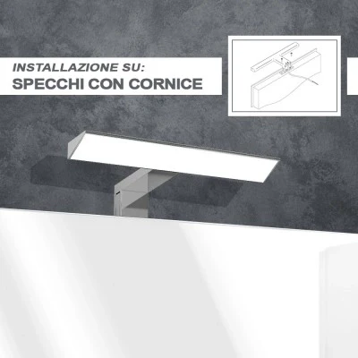 Lampada LED 30 cm triangolare con luce fredda e doppia installazione - Image 5