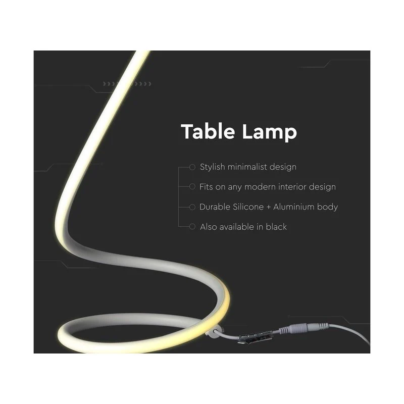 Lampada Led da Tavolo Design Moderna Spirale 17W Caldo 3000K Colore Bianco Con Interruttore SKU-40321 - Image 3