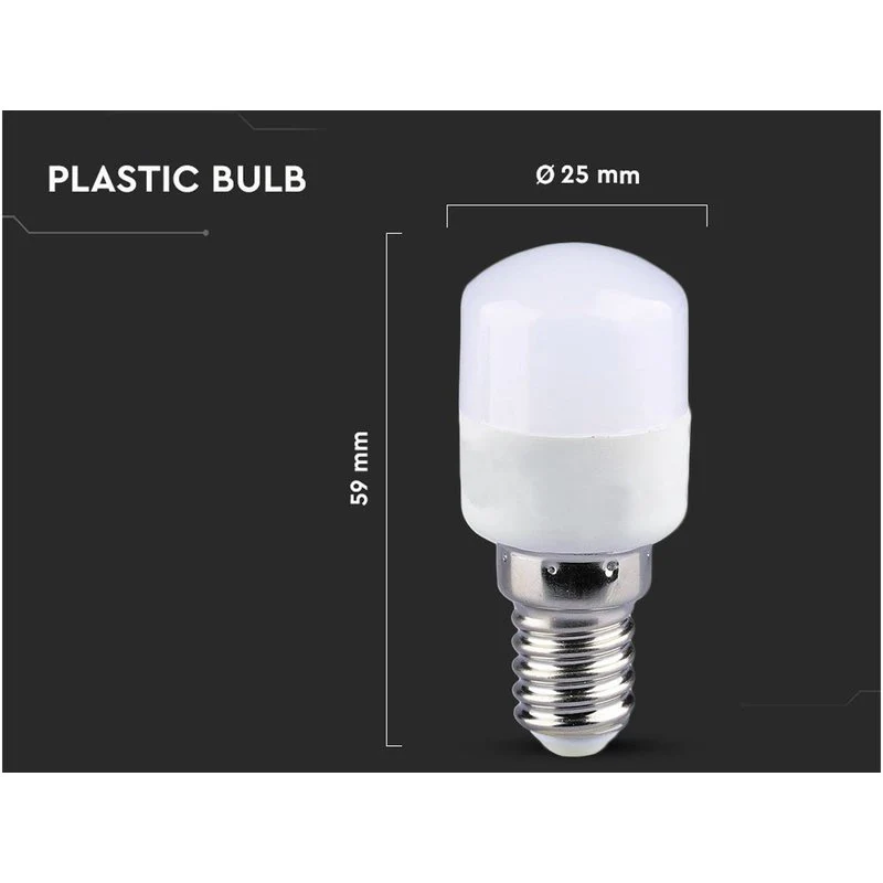Lampada Led E14 T26 Tubolare 2W 220V Chip Samsung Garanzia 5 Anni SKU-234, Disponibili 3000K 4000K 6400K (Bianco Freddo 6500K) - Image 3