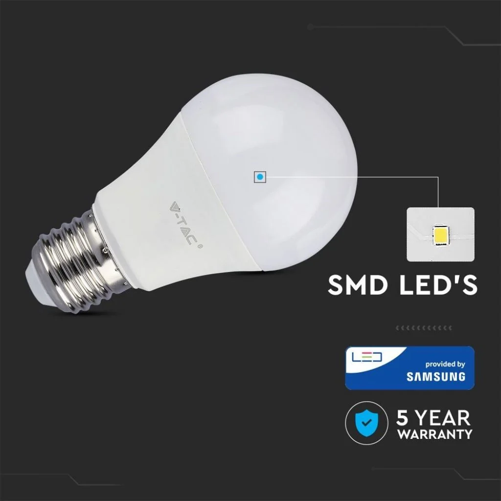 Lampada Led E27 A58 9W=60W Neutro 4000K Bulbo Sfera Chip Samsung Garanzia 5 Anni SKU-229 - Image 4