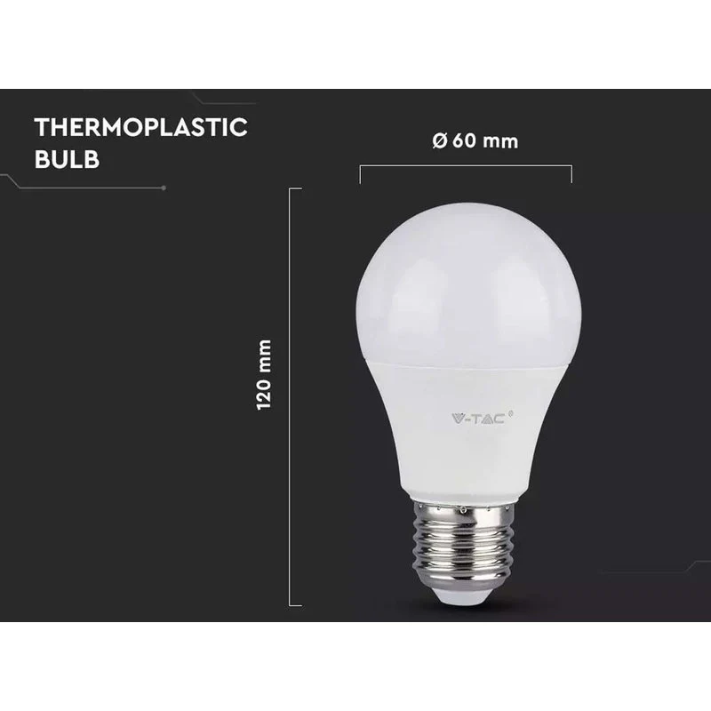 Lampada Led E27 A60 11W 1055lm Bianco Freddo 6400K Bulbo Sfera SKU-7351 - Image 2