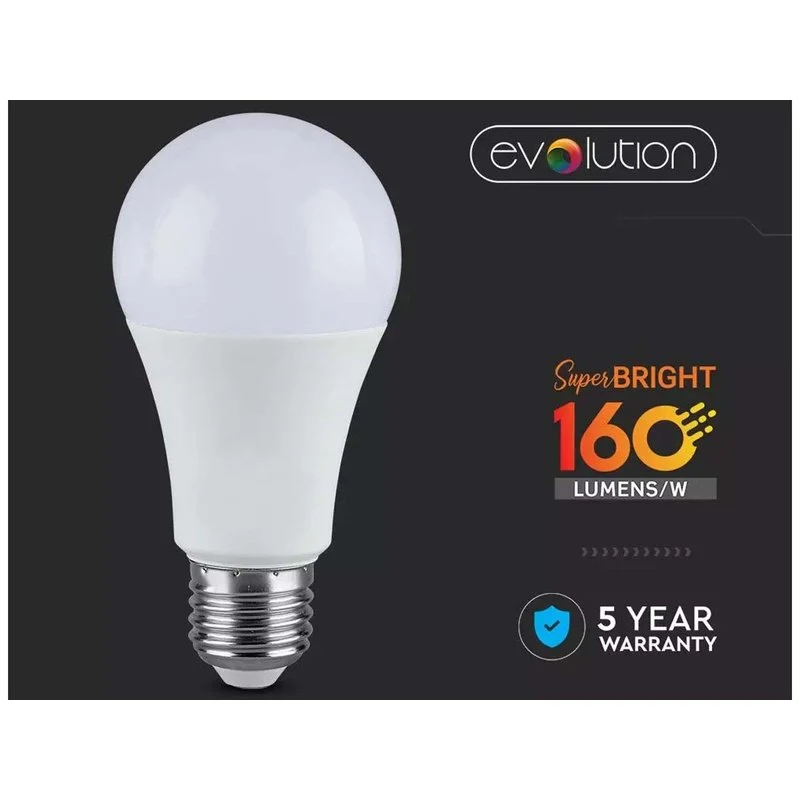 Lampada Led E27 A60 9,5W 1521lm Bianco Caldo 3000K 160LM/W Massimo Risparmio SKU-2809 - Image 4