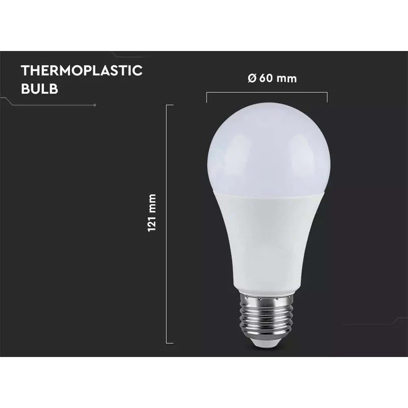 Lampada Led E27 A60 9,5W 1521lm Bianco Neutro 4000K 160LM/W Massimo Risparmio SKU-2810