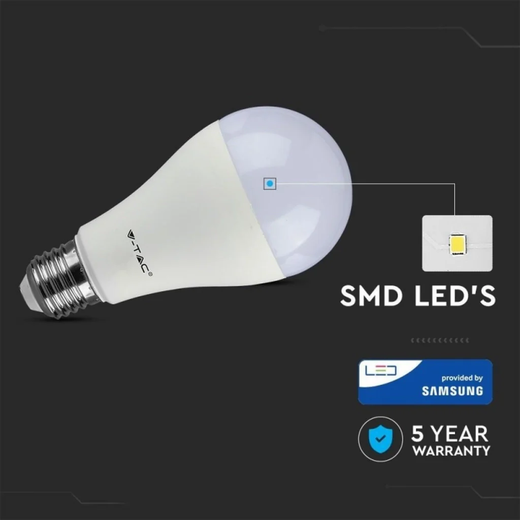 Lampada Led E27 A65 17W Bianco Neutro 4000K Bulbo Sfera Chip Samsung Garanzia 5 Anni SKU-163 - Image 2