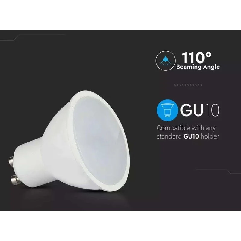 Lampada Led GU10 5W 400LM 220V 110 Gradi Caldo 3000K Diffusore Opale SKU-211685 - Image 2