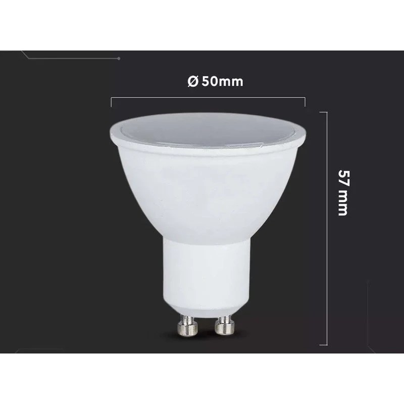 Lampada Led GU10 5W 400LM 220V 110 Gradi Neutro 4000K Diffusore Opale SKU-211686 - Image 5