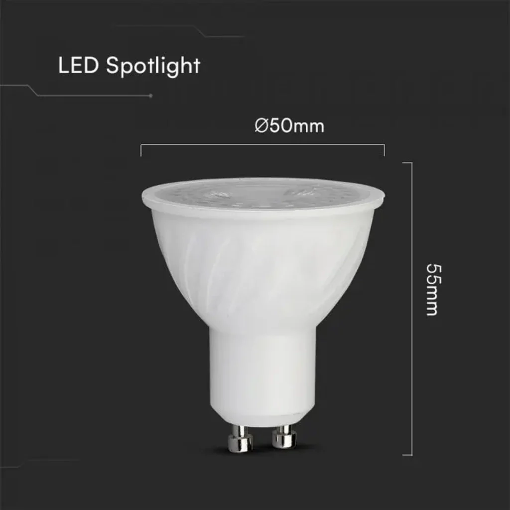 Lampada LED GU10 Dimmerabile Triac Taglio di Fase 6W 445lm, Angolo Largo 110° 220V, 3000K/4000K/6500K (Bianco Caldo 3000K) - Image 4
