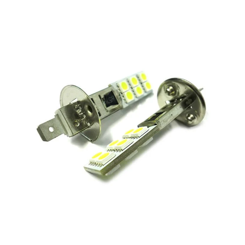 Lampada Led H1 12 SMD 5050 Luci Fendinebbia Bianco Freddo 6000K 12V 2W - Image 2
