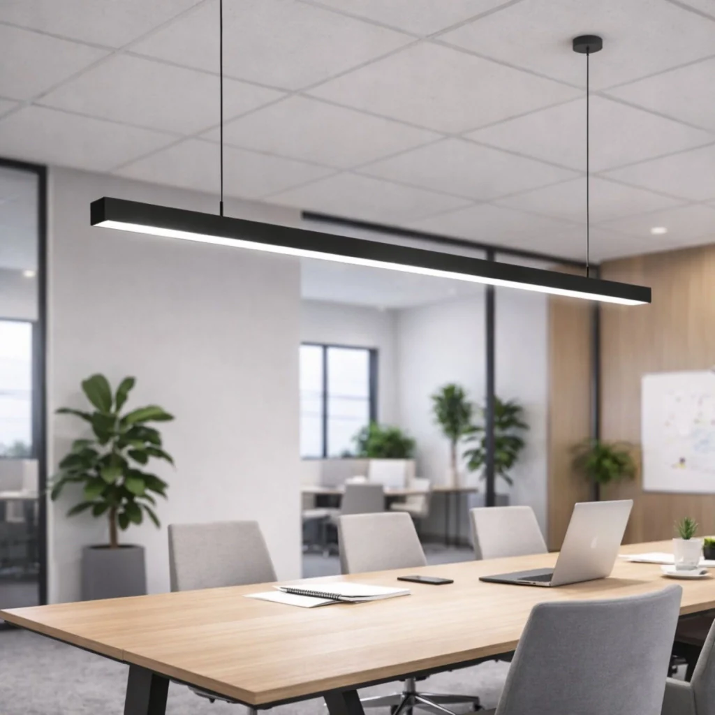 Lampada LED Lineare a Sospensione Allungabile Nero CCT 40W 4400 lm 1200x50x60 mm - Image 6