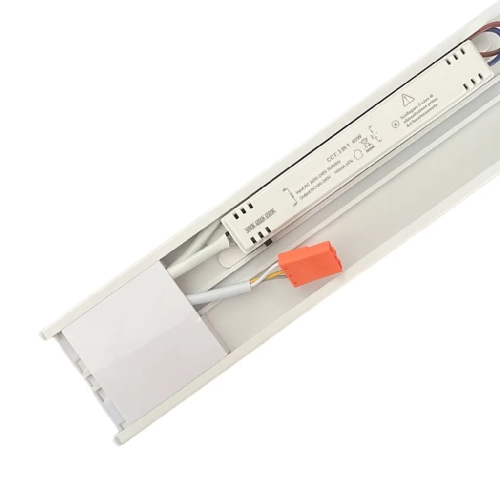 Lampada Led Lineare A Sospensione, Plafoniera Modulo Led Da Soffitto, CCT 40W 4900LM 120cm, Illuminazione a 5 Lati, Modulabile 1200X70X46mm - Image 3