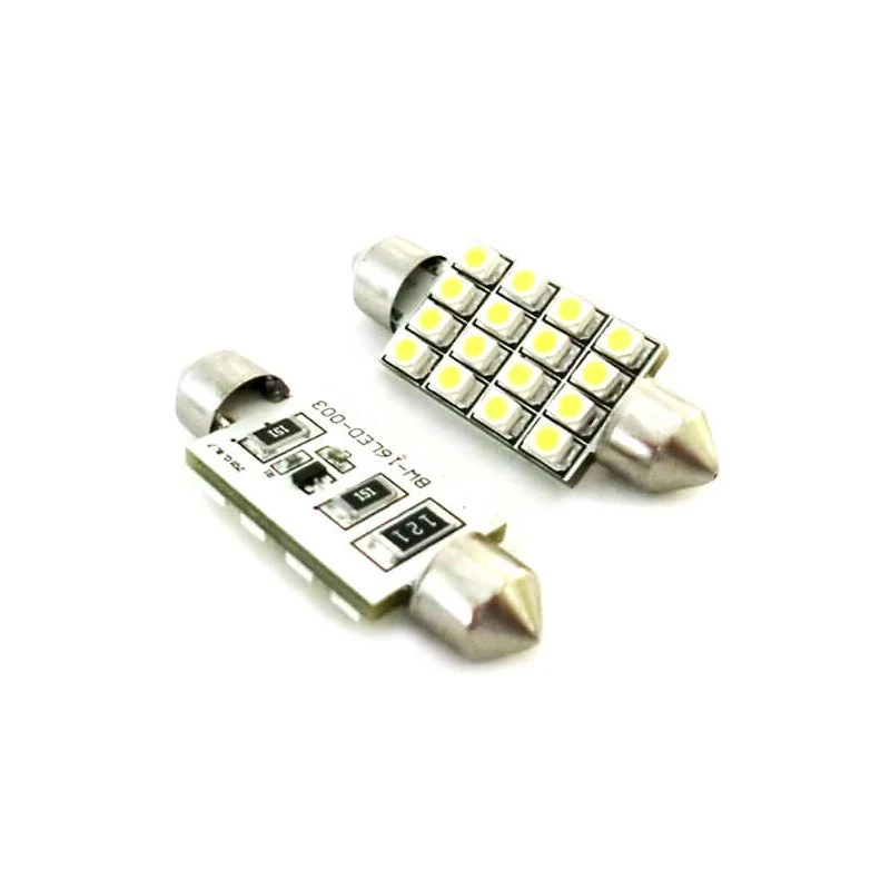 Lampada Led Siluro Canbus No Errore T11 C5W 43mm 16 SMD Luci Targa Abitacolo 12V Bianco - Image 4