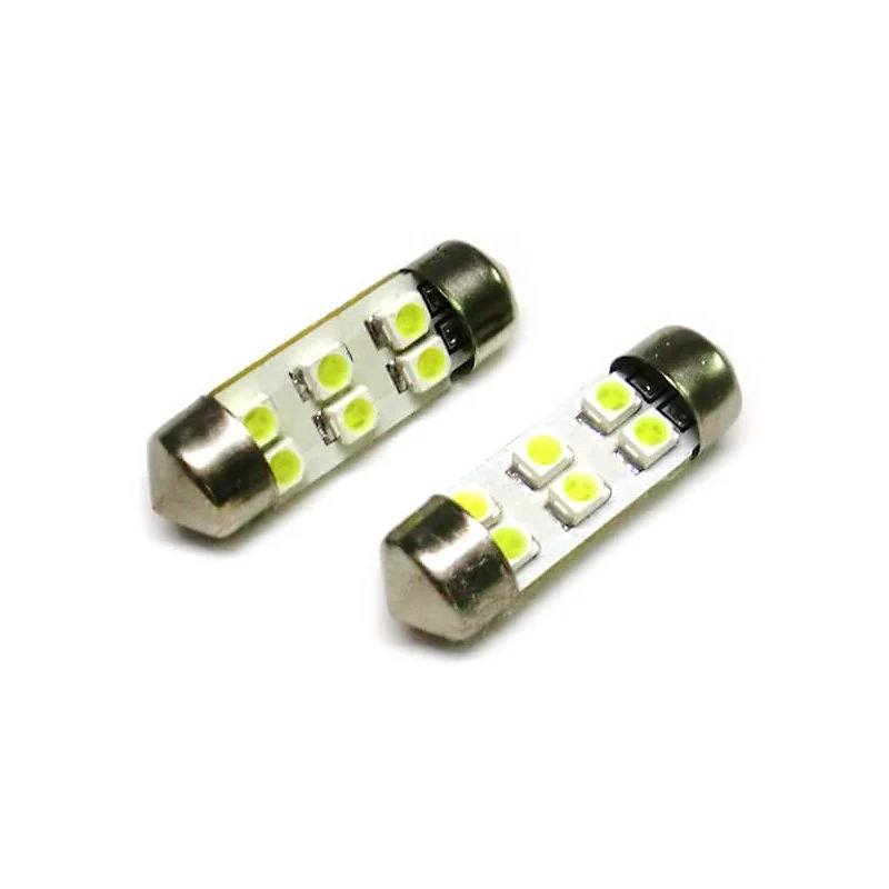 Lampada Led Siluro T11 C5W 31mm 6 Smd Bianco Ghiaccio 12V Luci Targa - Image 2