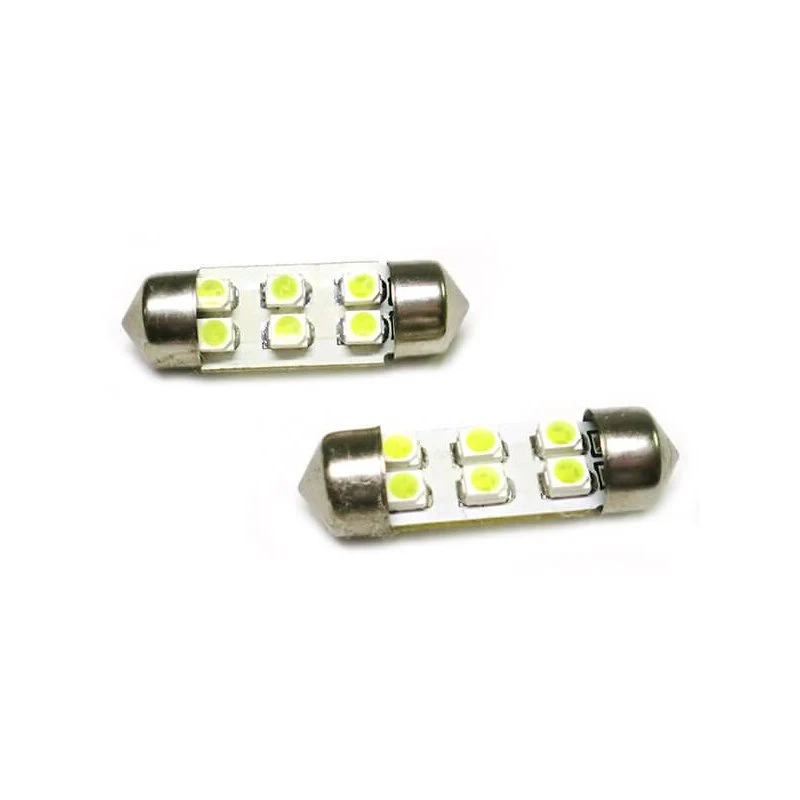 Lampada Led Siluro T11 C5W 31mm 6 Smd Bianco Ghiaccio 12V Luci Targa - Image 4