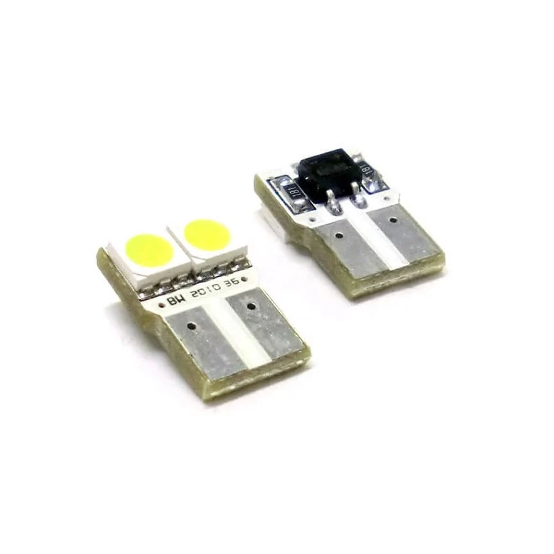 Lampada Led T10 W5W 2 Smd 5050 No Polarita Luci Targa Portiere Auto 12V Bianco - Image 3