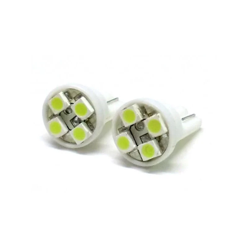 Lampada Led T10 W5W 4 Smd Bianco Luci di Posizione 12V - Image 3