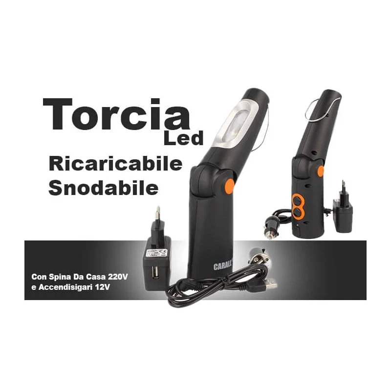 Lampada Torcia Led Officina Ricaricabile Snodabile - Image 5
