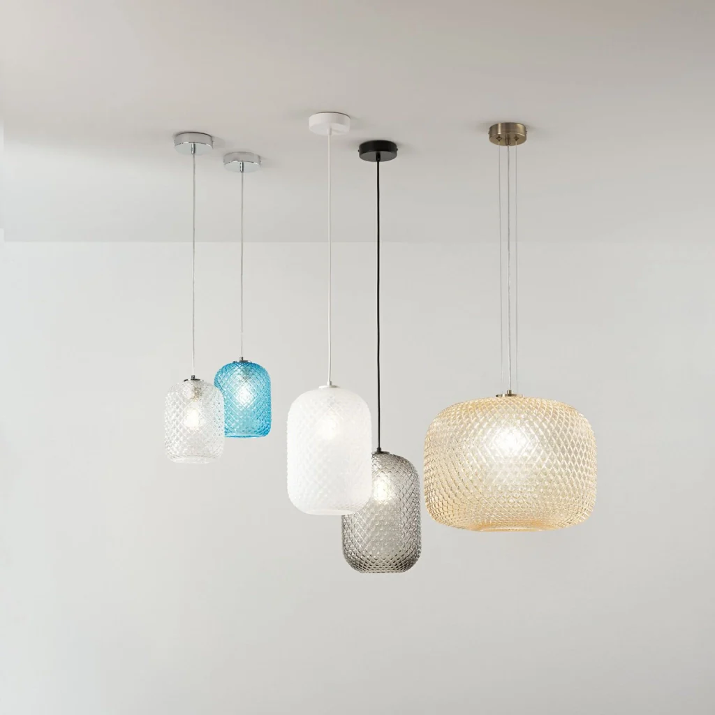 LAMPADARIO ASHFORD 1XE27 20XH150CM TRASPARENTE. - Image 3