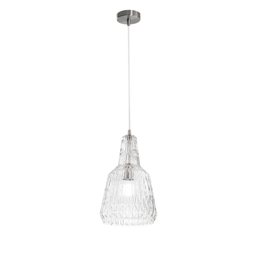 LAMPADARIO GALWAY 1XE27 D.23XH150CM TRASPARENTE. - Image 2