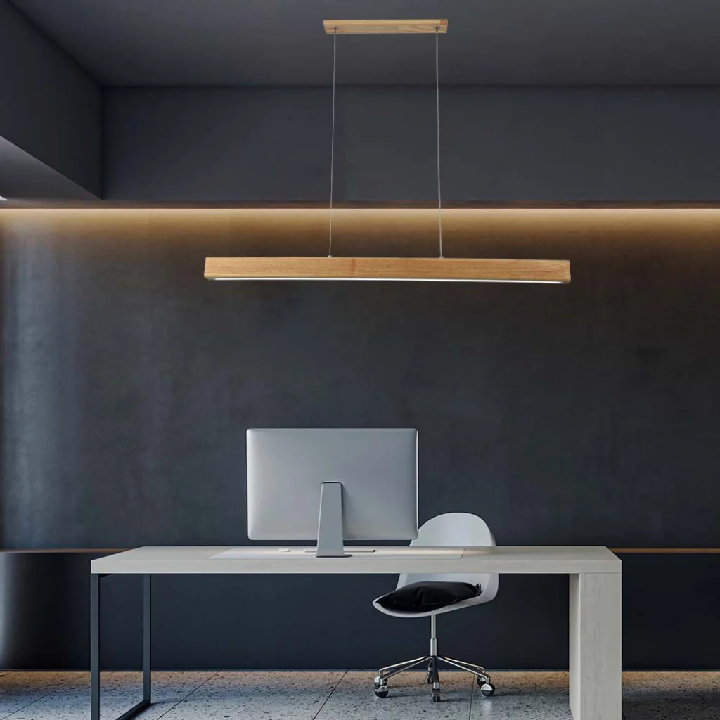 Lampadario LED a Sospensione 12W Colore Legno 4000K SKU-23100 - Image 3