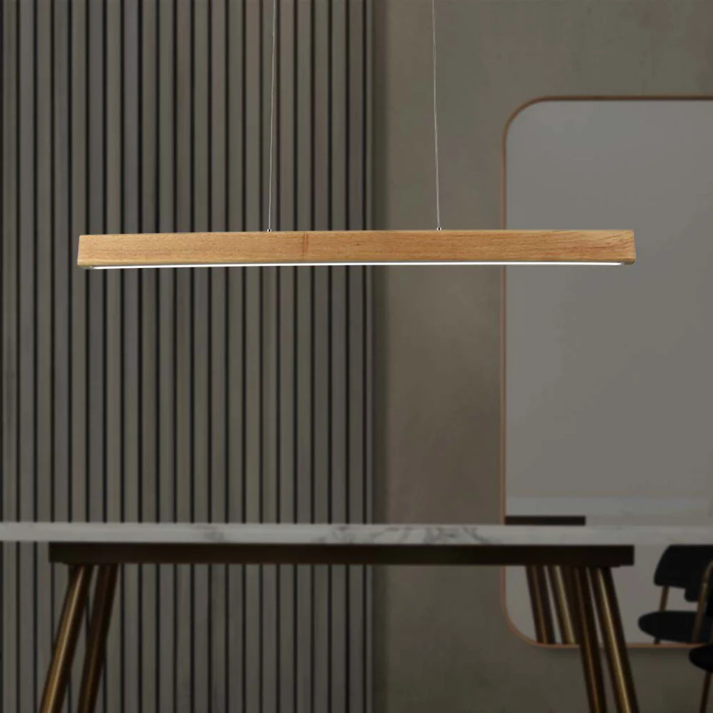 Lampadario LED a Sospensione 12W Colore Legno 4000K SKU-23100 - Image 4