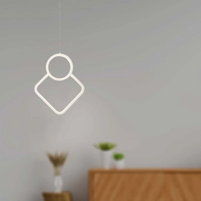 Lampadario LED a Sospensione 12W dal Design Moderno 28*196cm Colore Bianco 4000K SKU-15338 - Image 6