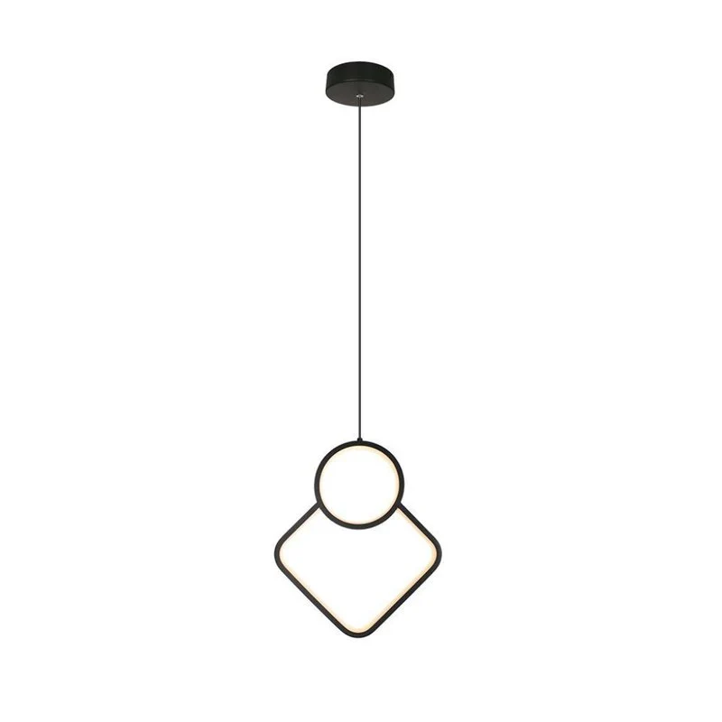 Lampadario LED a Sospensione 12W dal Design Moderno 28*196cm Colore Nero 4000K SKU-14999