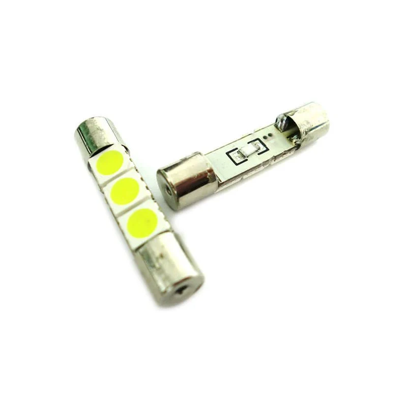 Lampadina Led Micro Siluro 12V T11 28mm 3 Smd 5050 Bianco Per Luci Di Cortesia Nel Parasole - Image 2