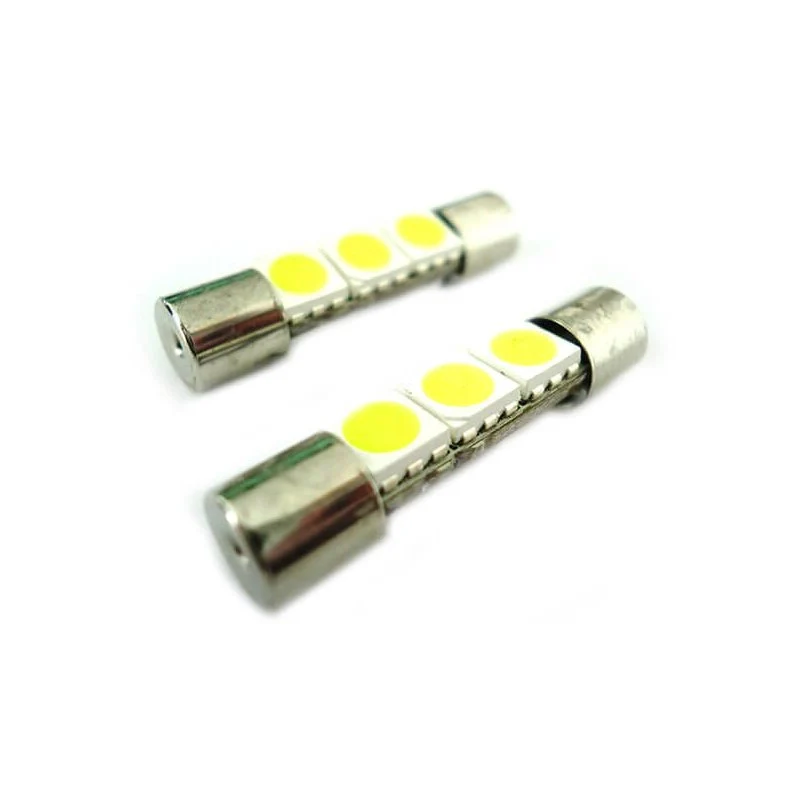 Lampadina Led Micro Siluro 12V T11 28mm 3 Smd 5050 Bianco Per Luci Di Cortesia Nel Parasole - Image 3