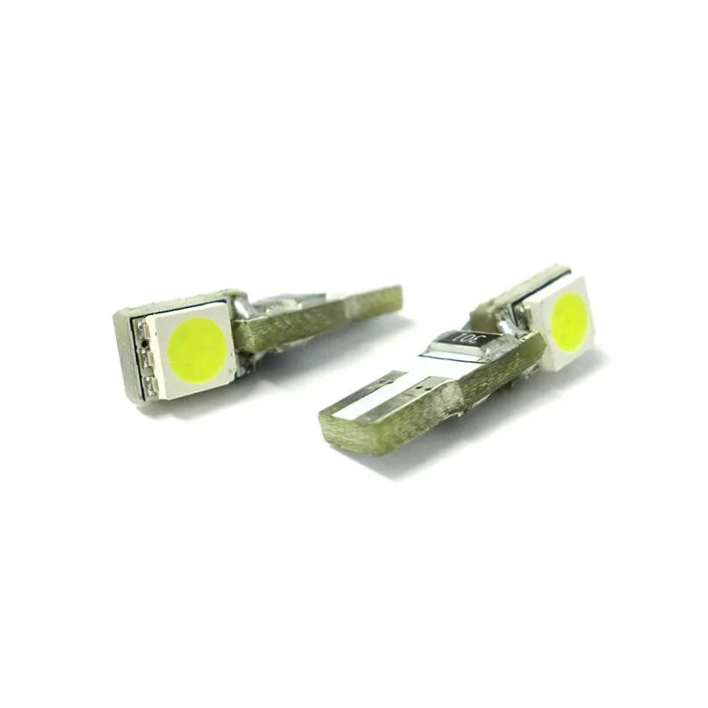 Lampadina Led T5 Canbus W1,2W 2 Smd 5050 Luci Cruscotto e Strumentazione 12V Bianco - Image 2