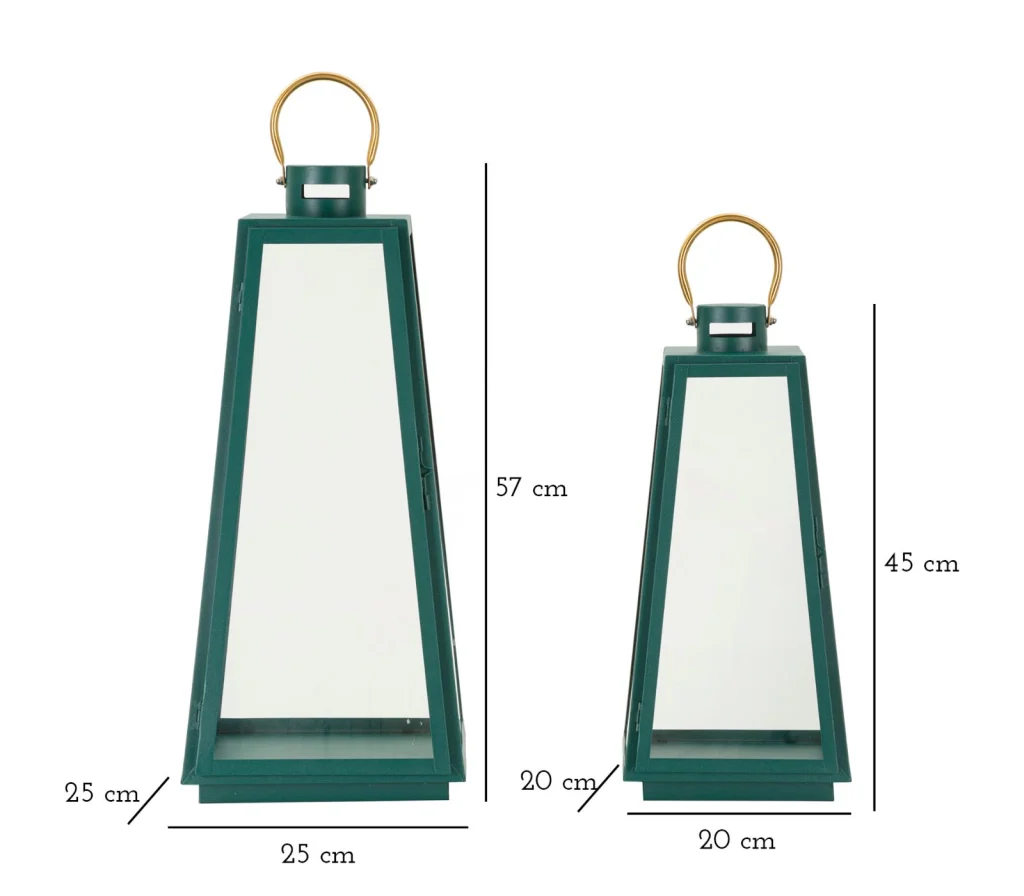 LANTERNE GRENT SET 2 PZ CM Ø 25X25X57-20X20X45 - Image 6